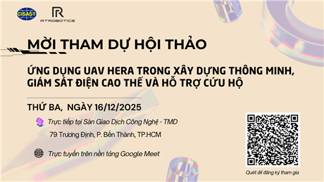 [Trực tiếp] Hội thảo giới thiệu "Ứng dụng UAV Hera trong xây dựng thông minh, giám sát điện cao thế và hỗ trợ cứu hộ"